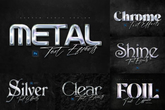 6 Shiny Chrome Text Effects to Make Your Designs Pop