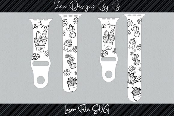 Cactus and Daisy Watch Band: A Bold Fusion for Your Wrist