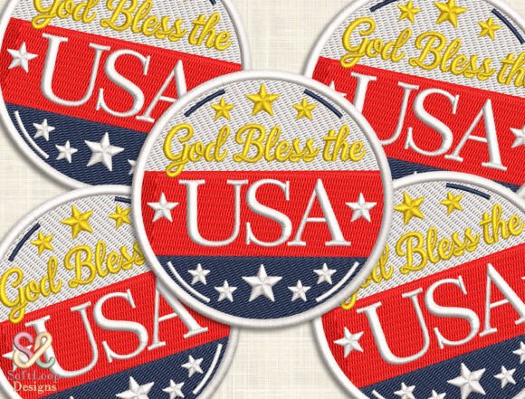 Celebrate Faith and Freedom: GOD BLESS the USA Patch Embroidery File