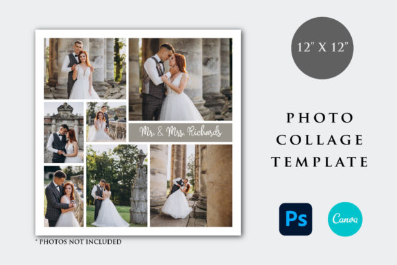 Create a Stunning Wedding Album with a 12x12 Collage Template