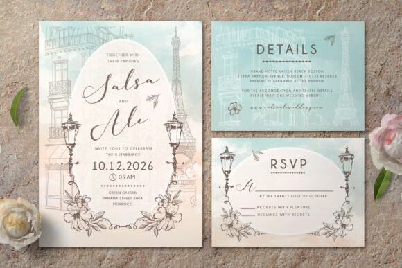Elevate Your Event with a Paris Wedding Invitation Set