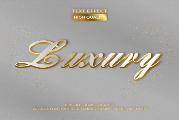 Gold Text Effect Luxury Style Theme: Instant Elegance