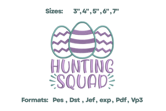 Hunting Squad Easter Egg Embroidery: Unite Your Team