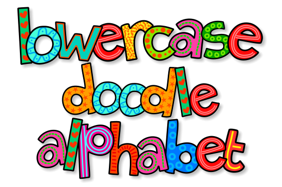 Lowercase Doodle Alphabet Set 1: A Hand Drawn Font for Vibrant Projects