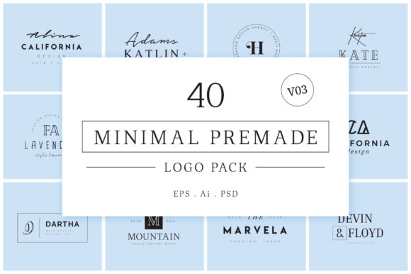 Minimal Premade Logo Bundle V03: Your Shortcut to a Polished Brand Identity