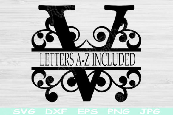 Split Monogram Alphabet SVG Cut Files: Customization Made Simple