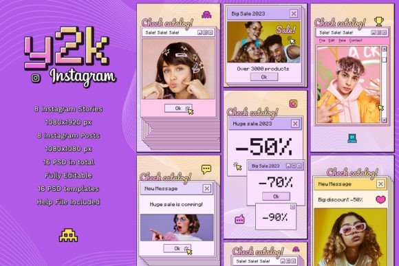 Y2K Instagram Posts & Stories: Retro Templates for Modern Content